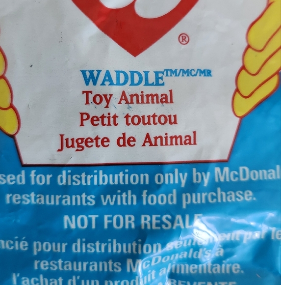 🧸🐧 Ty Beanie Baby “Waddle” the Penguin – McDonald’s 1998, Sealed, Vintage - Picture 2 of 10